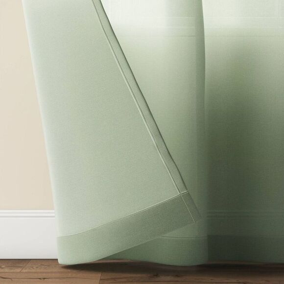 Open Box - Threshold - Light Filtering Window Curtain Panel - Threshold Green - Picture 3 of 4